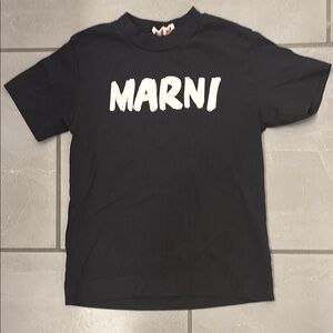 Marni Black Short Sleeve Tee Bold Logo